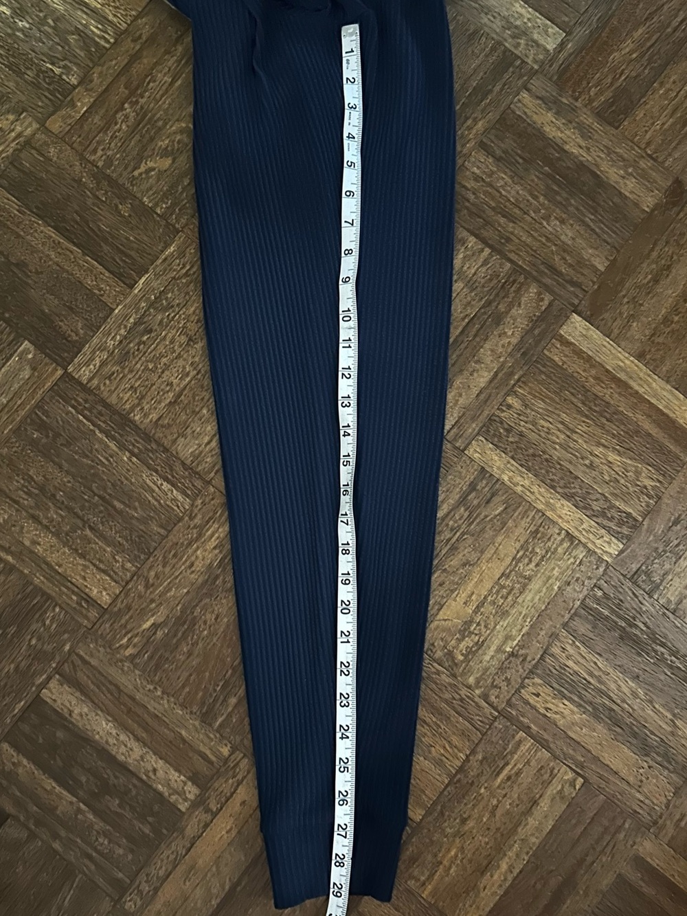 Alo Yoga Muse Ribbed Sweatpants Joggers Navy Blue XS - Picture 5 of 5